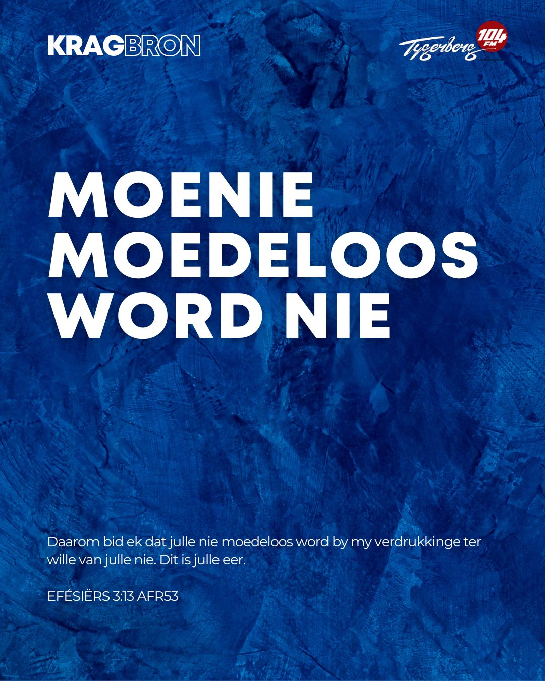 Moenie moedeloos word nie | EFÉSIËRS 3:13