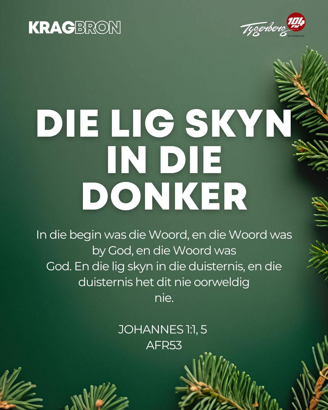 Die lig skyn in die donker | JOHANNES 1:1, 5