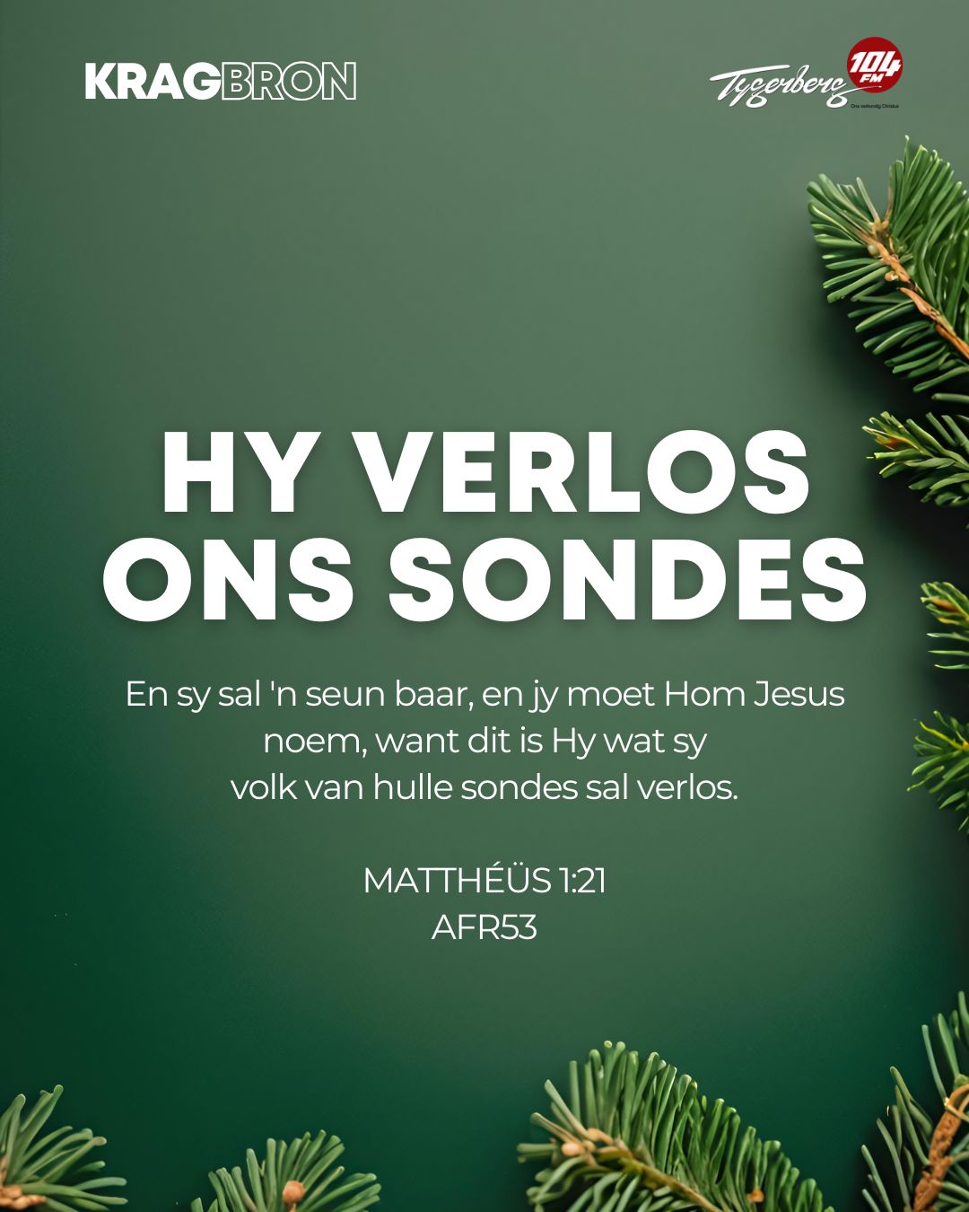 Hy verlos ons sondes | MATTHÉÜS 1:21