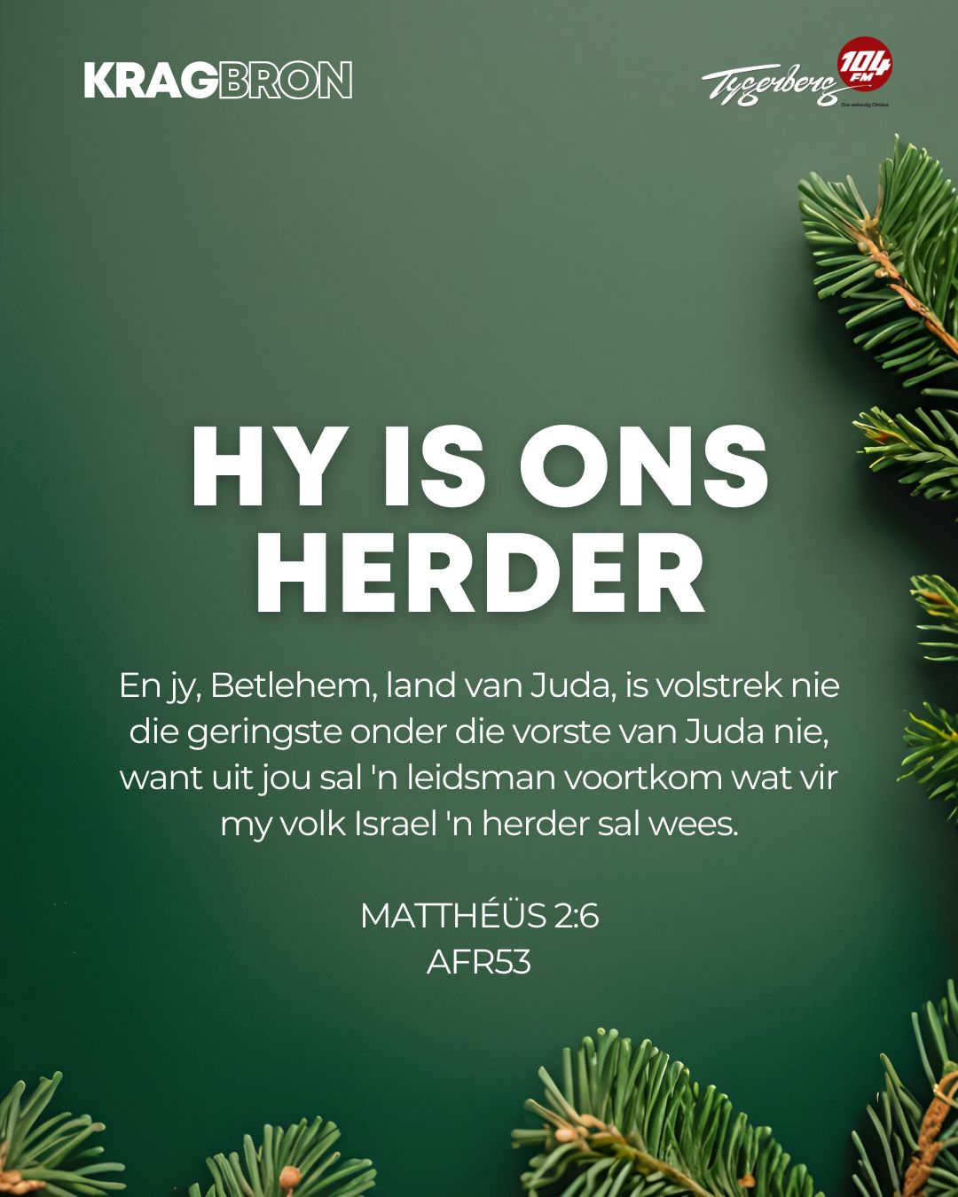 Hy is ons Herder | MATTHÉÜS 2:6